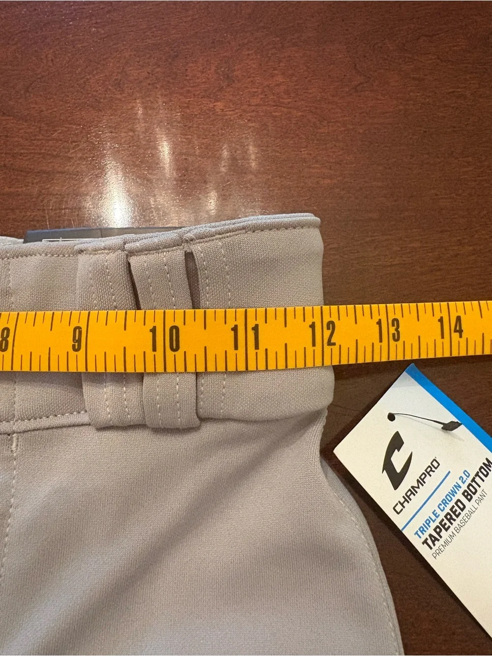 Champro Youth S Gray Tapered Leg Baseball Pants